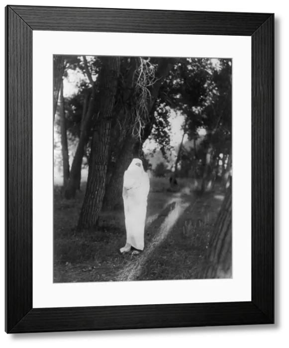 Framed Print : Waiting in the forest-Cheyenne, c1910. Creator: Edward Sheriff Curtis Framed Print : Waiting in the forest-Cheyenne, c1910. Creator: Edward Sheriff Curtis