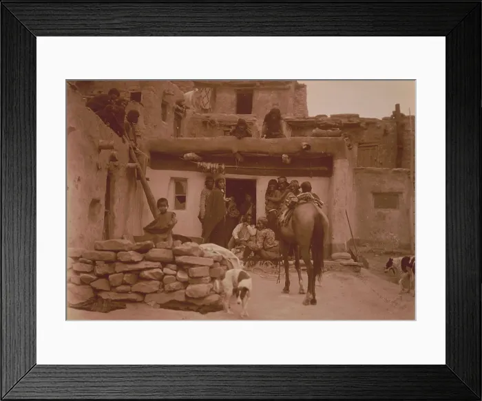 Framed Print : A visitor, c1905. Creator: Edward Sheriff Curtis Framed Print : A visitor, c1905. Creator: Edward Sheriff Curtis
