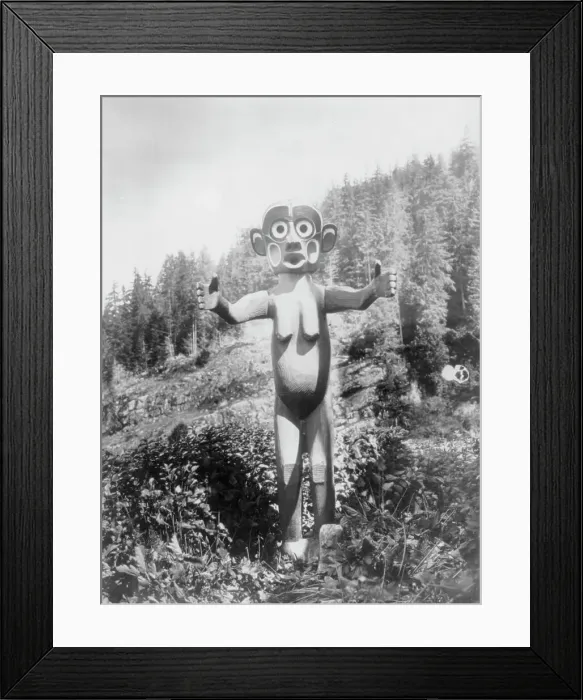 Framed Print : A Tsunukwa at Kwaustums, c1914. Creator: Edward Sheriff Curtis Framed Print : A Tsunukwa at Kwaustums, c1914. Creator: Edward Sheriff Curtis