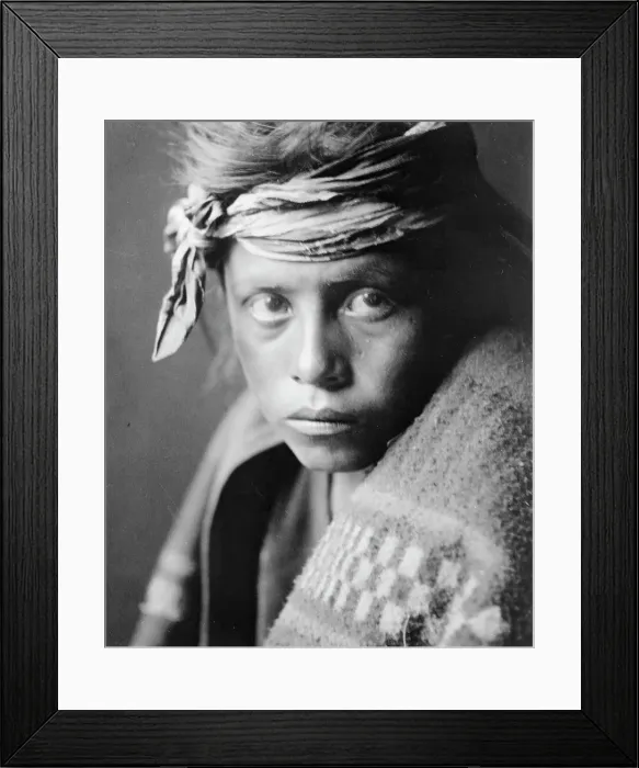 Framed Print : The youth from the desert land-Navaho, c1906. Creator: Edward Sheriff Curtis Framed Print : The youth from the desert land-Navaho, c1906. Creator: Edward Sheriff Curtis