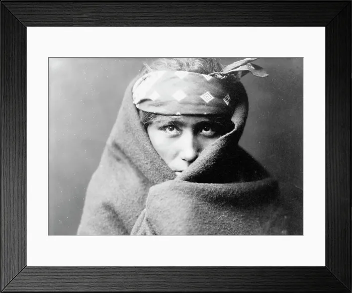 Framed Print : Many Goat's son, c1904. Creator: Edward Sheriff Curtis Framed Print : Many Goat's son, c1904. Creator: Edward Sheriff Curtis