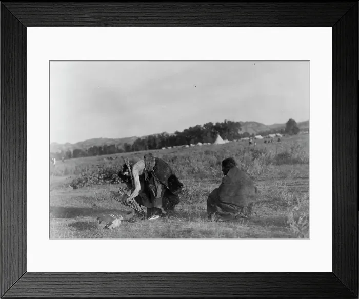 Framed Print : Offering pipe to the skull-Cheyenne, c1910. Creator: Edward Sheriff Curtis Framed Print : Offering pipe to the skull-Cheyenne, c1910. Creator: Edward Sheriff Curtis