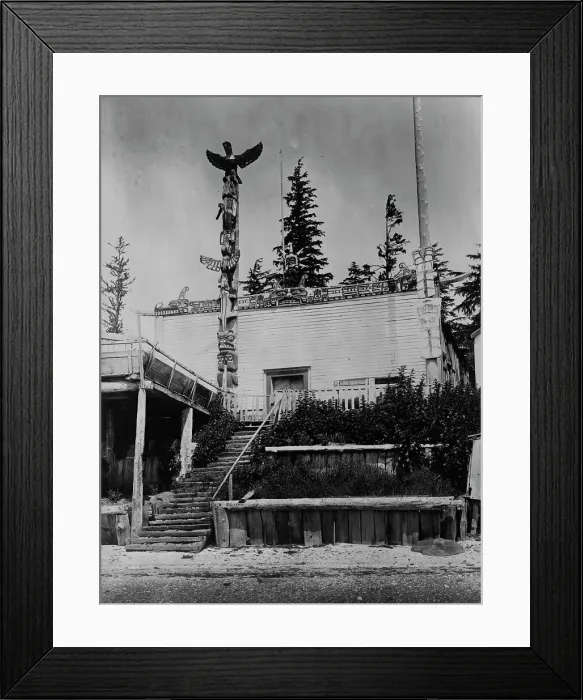 Framed Print : Tanaktak House, Harbeldown Island, c1914. Creator: Edward Sheriff Curtis Framed Print : Tanaktak House, Harbeldown Island, c1914. Creator: Edward Sheriff Curtis