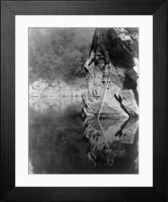 Framed Print : Quiet waters-Yurok, c1923. Creator: Edward Sheriff Curtis Framed Print : Quiet waters-Yurok, c1923. Creator: Edward Sheriff Curtis