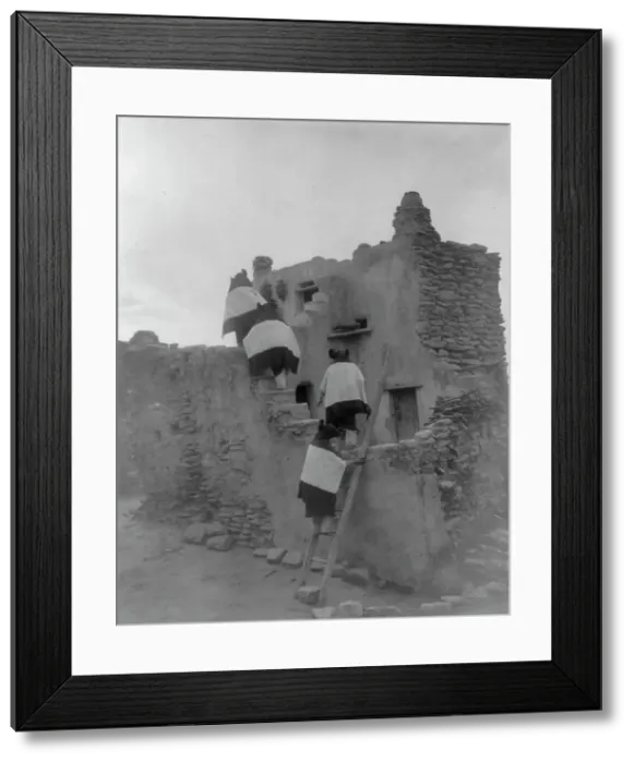 Framed Print : Walpi homes-Hopi, c1907. Creator: Edward Sheriff Curtis Framed Print : Walpi homes-Hopi, c1907. Creator: Edward Sheriff Curtis