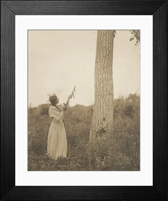 Framed Print : Offering the pipe, 1908. Creator: Edward Sheriff Curtis Framed Print : Offering the pipe, 1908. Creator: Edward Sheriff Curtis