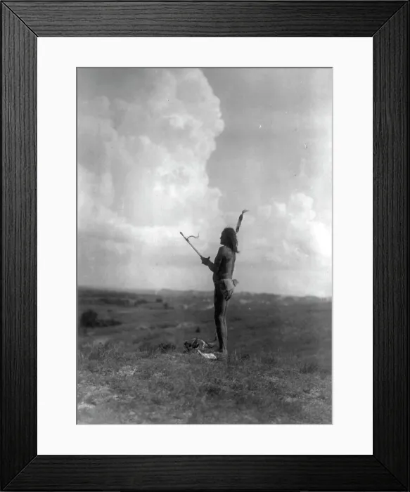 Framed Print : Fasting, 1907, c1907. Creator: Edward Sheriff Curtis Framed Print : Fasting, 1907, c1907. Creator: Edward Sheriff Curtis