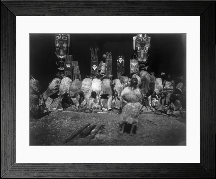 Framed Print : An incident of the Winter Dance-Nakoaktok, c1914. Creator: Edward Sheriff Curtis Framed Print : An incident of the Winter Dance-Nakoaktok, c1914. Creator: Edward Sheriff Curtis