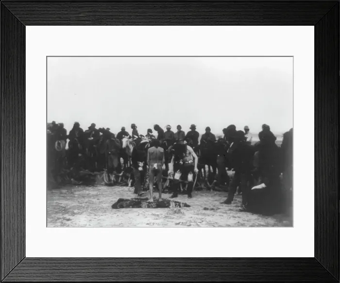 Framed Print : Yeibichai initiation outdoors, 1904, c1905. Creator: Edward Sheriff Curtis Framed Print : Yeibichai initiation outdoors, 1904, c1905. Creator: Edward Sheriff Curtis