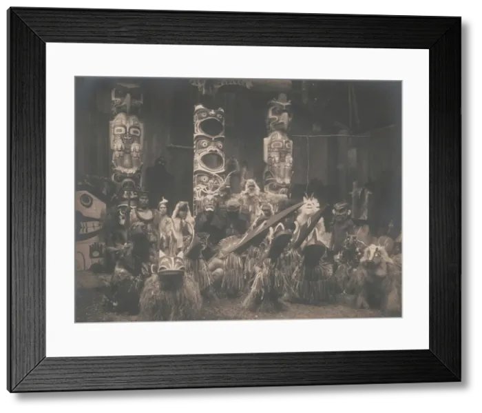 Framed Print : Masked dancers-Qagyuhl, c1914. Creator: Edward Sheriff Curtis Framed Print : Masked dancers-Qagyuhl, c1914. Creator: Edward Sheriff Curtis