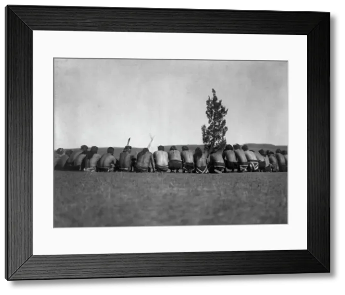 Framed Print : Arikara medicine fraternity-The prayer, c1908. Creator: Edward Sheriff Curtis Framed Print : Arikara medicine fraternity-The prayer, c1908. Creator: Edward Sheriff Curtis