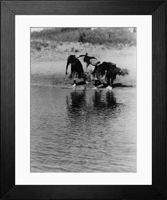 Framed Print : Water rite purification, Cheyenne animal dance, c1927. Creator: Edward Sheriff Curtis Framed Print : Water rite purification, Cheyenne animal dance, c1927. Creator: Edward Sheriff Curtis