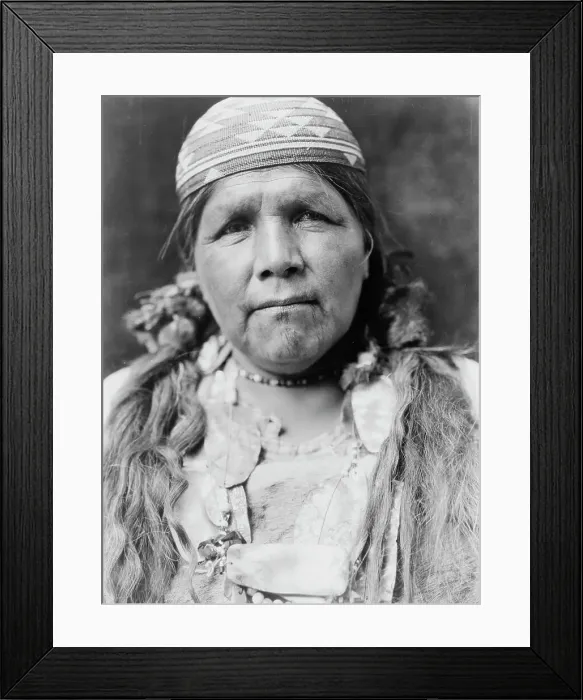 Framed Print : Principal female shaman of the Hupa, c1923. Creator: Edward Sheriff Curtis Framed Print : Principal female shaman of the Hupa, c1923. Creator: Edward Sheriff Curtis