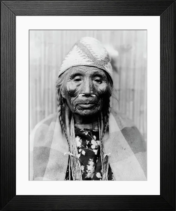 Framed Print : Wishram female type (front), 1910, c1915. Creator: Edward Sheriff Curtis Framed Print : Wishram female type (front), 1910, c1915. Creator: Edward Sheriff Curtis