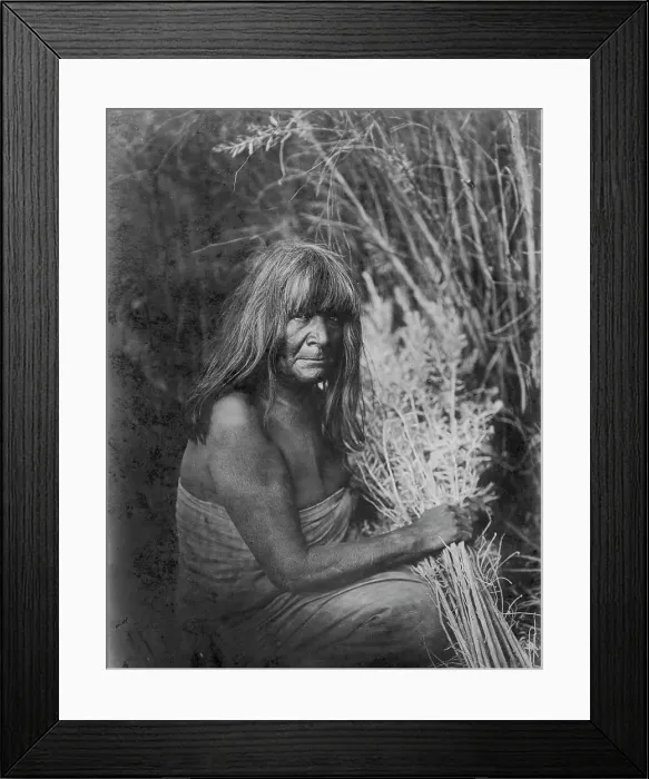 Framed Print : Hipah with Arrow-Brush-Maricopa, c1907. Creator: Edward Sheriff Curtis Framed Print : Hipah with Arrow-Brush-Maricopa, c1907. Creator: Edward Sheriff Curtis