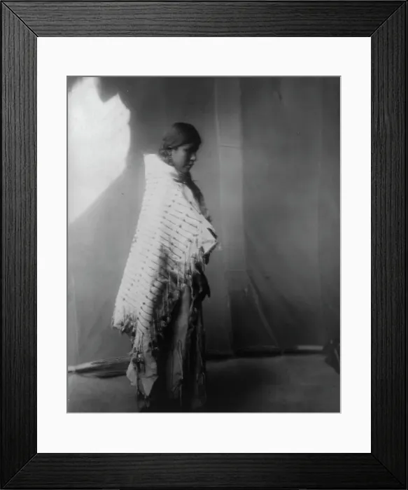 Framed Print : Atsina maiden, c1908. Creator: Edward Sheriff Curtis Framed Print : Atsina maiden, c1908. Creator: Edward Sheriff Curtis