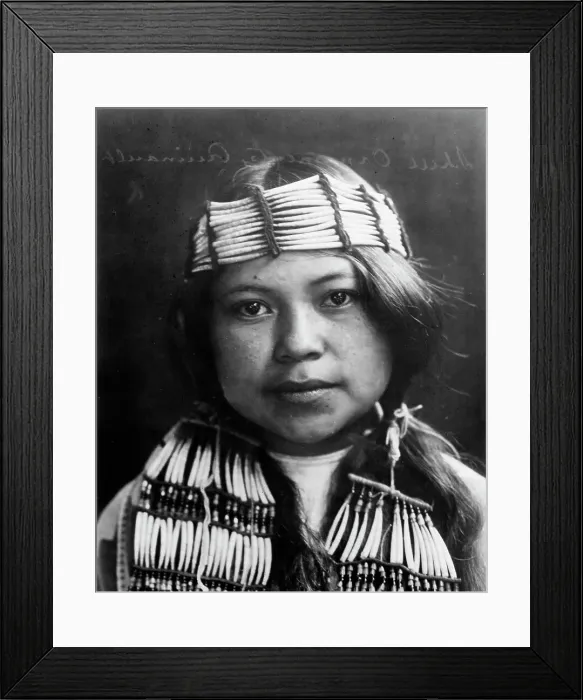 Framed Print : Shell ornaments-Quinault, c1913. Creator: Edward Sheriff Curtis Framed Print : Shell ornaments-Quinault, c1913. Creator: Edward Sheriff Curtis