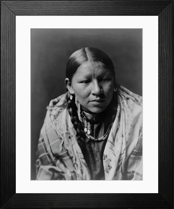 Framed Print : Cheyenne young woman, c1910. Creator: Edward Sheriff Curtis Framed Print : Cheyenne young woman, c1910. Creator: Edward Sheriff Curtis