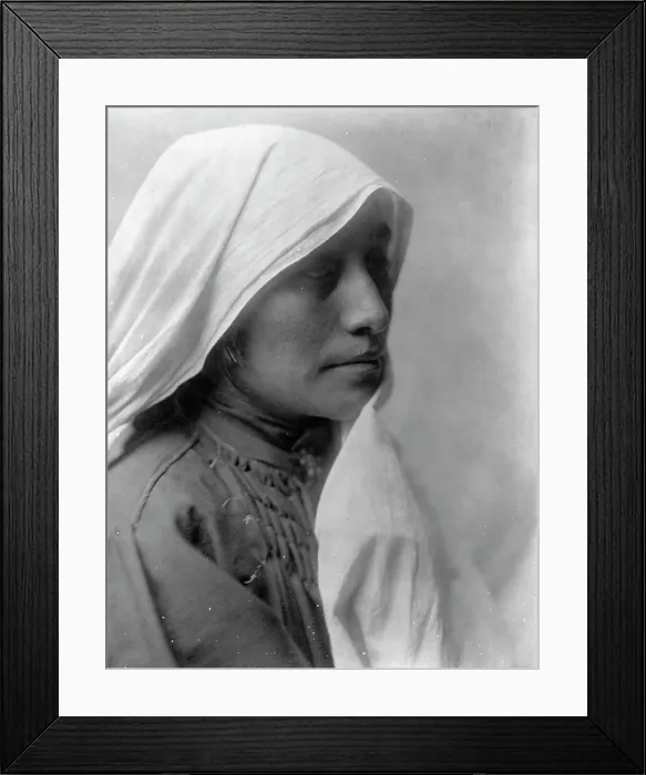 Framed Print : A Taos woman, c1905. Creator: Edward Sheriff Curtis Framed Print : A Taos woman, c1905. Creator: Edward Sheriff Curtis