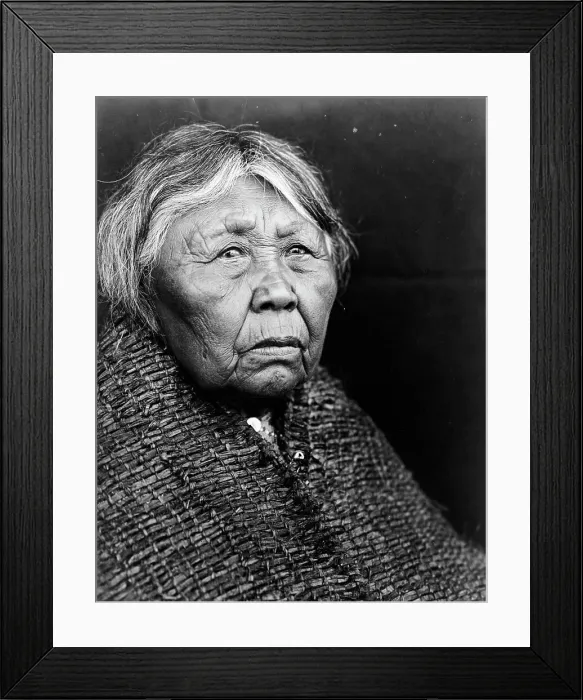 Framed Print : Hleastunuh-Skokomish, Indian women, head-and-shoulders portrait, facing right, c1913. Creator: Edward Sheriff Curtis Framed Print : Hleastunuh-Skokomish, Indian women, head-and-shoulders portrait, facing right, c1913. Creator: Edward Sheriff Curtis