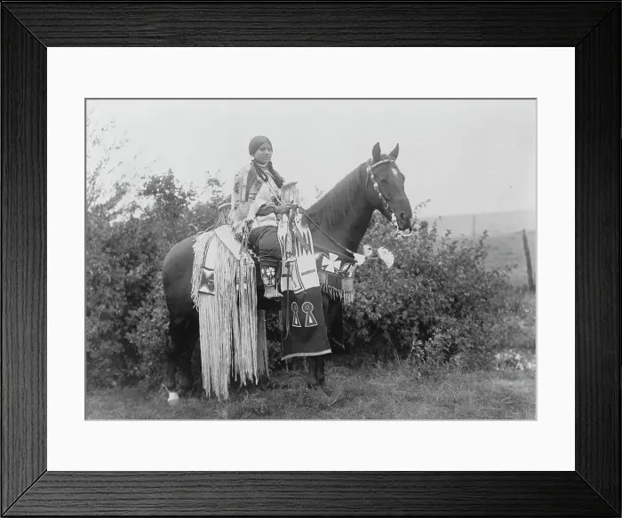 Framed Print : Holiday trappings, c1910. Creator: Edward Sheriff Curtis Framed Print : Holiday trappings, c1910. Creator: Edward Sheriff Curtis