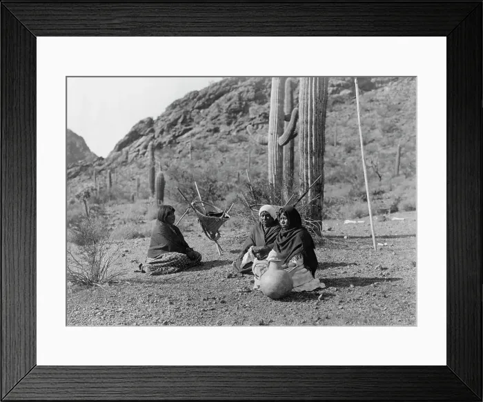 Framed Print : Qahatika women resting in Harvest Field-Qahatika, c1907. Creator: Edward Sheriff Curtis Framed Print : Qahatika women resting in Harvest Field-Qahatika, c1907. Creator: Edward Sheriff Curtis