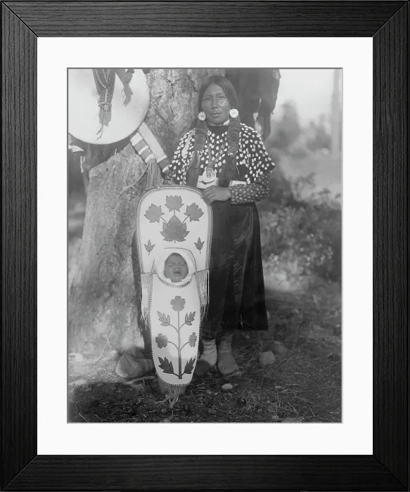 Framed Print : Flathead mother, c1910. Creator: Edward Sheriff Curtis Framed Print : Flathead mother, c1910. Creator: Edward Sheriff Curtis