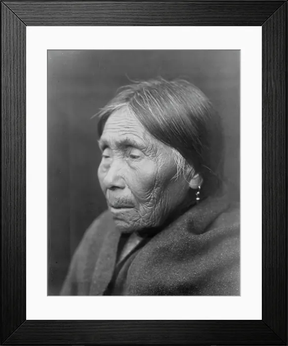 Framed Print : Chimakum woman, c1913. Creator: Edward Sheriff Curtis Framed Print : Chimakum woman, c1913. Creator: Edward Sheriff Curtis