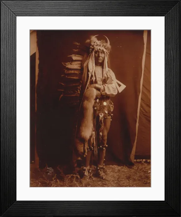 Framed Print : Iron Breast-Piegan, c1900. Creator: Edward Sheriff Curtis Framed Print : Iron Breast-Piegan, c1900. Creator: Edward Sheriff Curtis