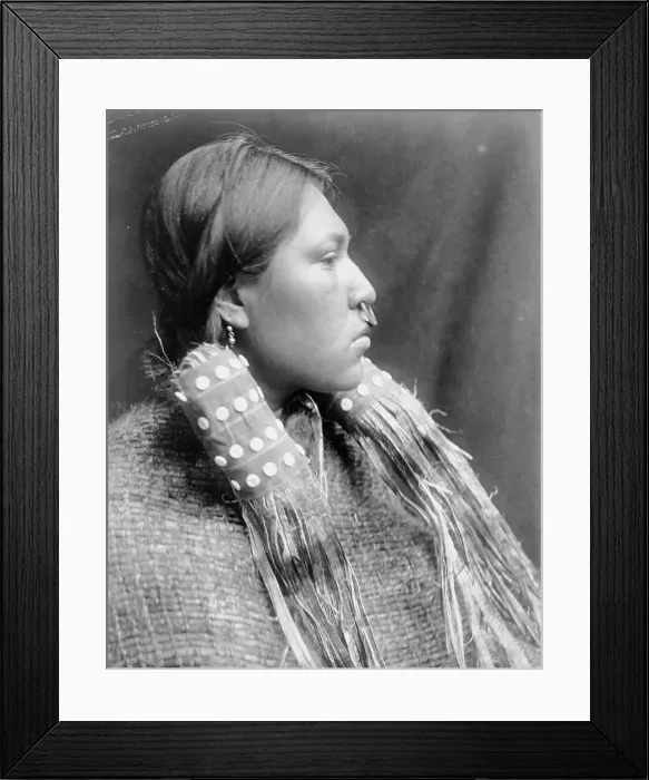 Framed Print : A Hesquiat maiden, c1910. Creator: Edward Sheriff Curtis Framed Print : A Hesquiat maiden, c1910. Creator: Edward Sheriff Curtis