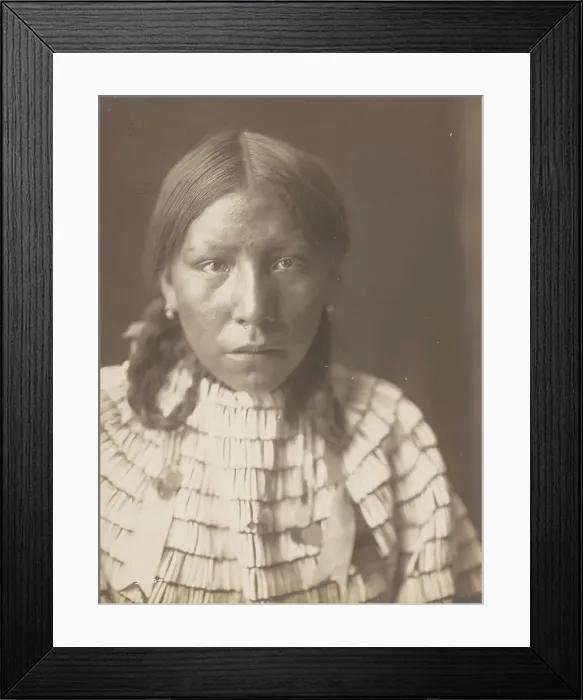 Framed Print : Big Road's daughter, 1907. Creator: Edward Sheriff Curtis Framed Print : Big Road's daughter, 1907. Creator: Edward Sheriff Curtis