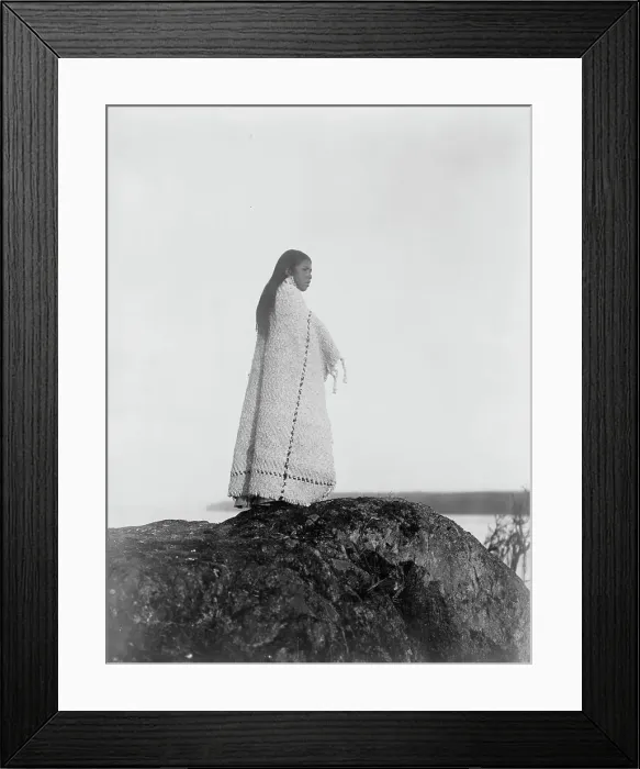 Framed Print : Cowichan girl, c1913. Creator: Edward Sheriff Curtis Framed Print : Cowichan girl, c1913. Creator: Edward Sheriff Curtis