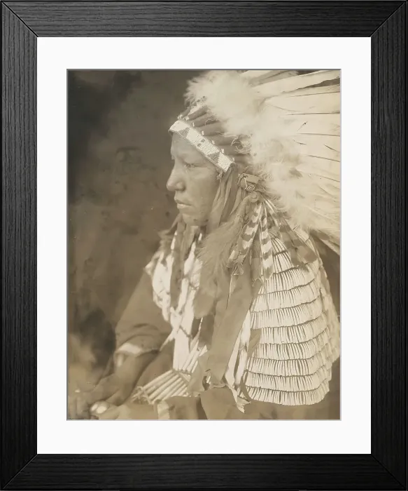 Framed Print : Mrs. Lame Dog, 1905. Creator: Edward Sheriff Curtis Framed Print : Mrs. Lame Dog, 1905. Creator: Edward Sheriff Curtis
