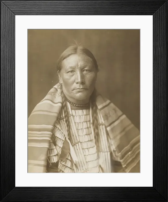 Framed Print : Mrs. Jack Red Cloud, 1905. Creator: Edward Sheriff Curtis Framed Print : Mrs. Jack Red Cloud, 1905. Creator: Edward Sheriff Curtis