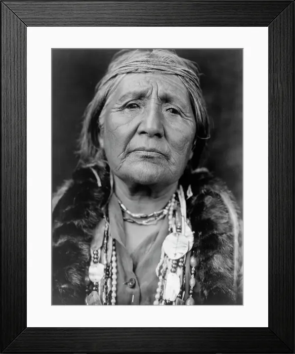 Framed Print : Hupa woman, c1923. Creator: Edward Sheriff Curtis Framed Print : Hupa woman, c1923. Creator: Edward Sheriff Curtis