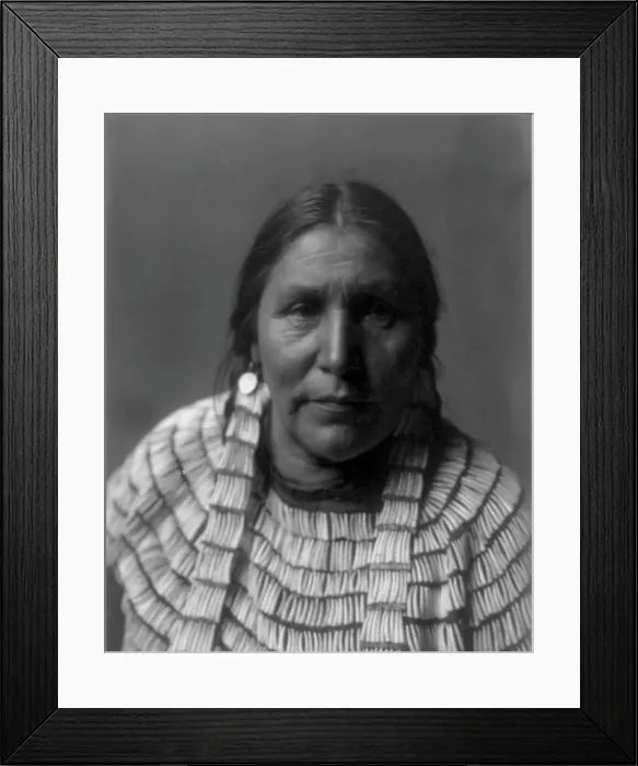 Framed Print : Hidatsa woman, c1908. Creator: Edward Sheriff Curtis Framed Print : Hidatsa woman, c1908. Creator: Edward Sheriff Curtis