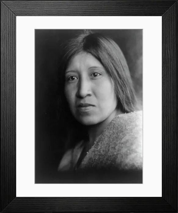 Framed Print : A desert Cahuilla woman, c1924. Creator: Edward Sheriff Curtis Framed Print : A desert Cahuilla woman, c1924. Creator: Edward Sheriff Curtis
