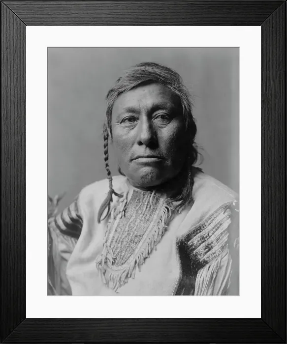 Framed Print : Long Time Dog, c1908. Creator: Edward Sheriff Curtis Framed Print : Long Time Dog, c1908. Creator: Edward Sheriff Curtis