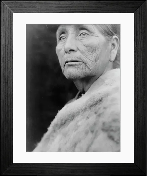 Framed Print : Hupa woman, c1923. Creator: Edward Sheriff Curtis Framed Print : Hupa woman, c1923. Creator: Edward Sheriff Curtis