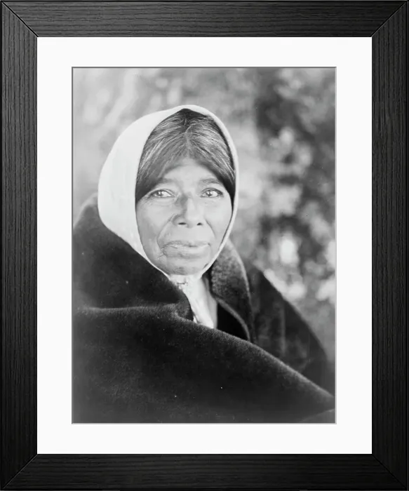 Framed Print : A Wappo matron, c1924. Creator: Edward Sheriff Curtis Framed Print : A Wappo matron, c1924. Creator: Edward Sheriff Curtis