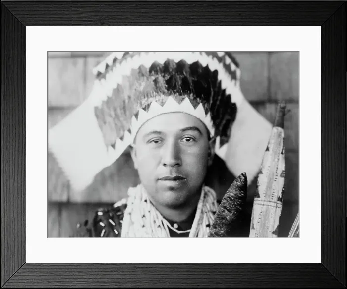 Framed Print : Tolowa dancing head-dress, c1923. Creator: Edward Sheriff Curtis