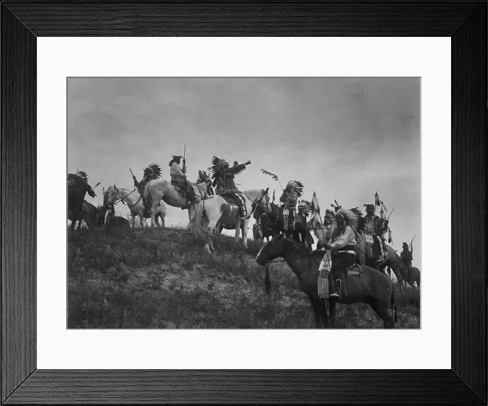 Framed Print : Planning a raid, c1907. Creator: Edward Sheriff Curtis Framed Print : Planning a raid, c1907. Creator: Edward Sheriff Curtis