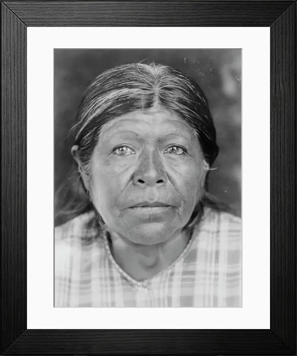 Framed Print : A Chukchansi matron, c1924. Creator: Edward Sheriff Curtis Framed Print : A Chukchansi matron, c1924. Creator: Edward Sheriff Curtis