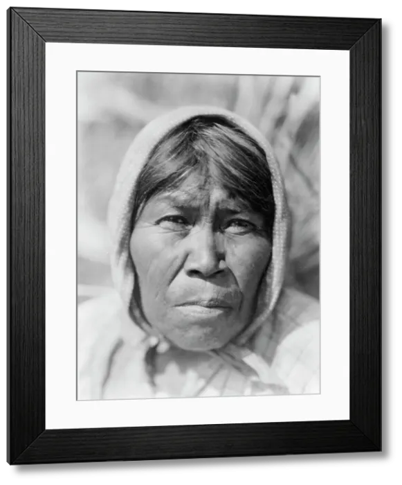Framed Print : A Cupeño woman, c1924. Creator: Edward Sheriff Curtis Framed Print : A Cupeño woman, c1924. Creator: Edward Sheriff Curtis