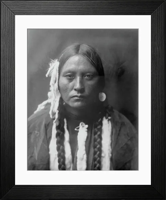 Framed Print : Kutenai female type, c1910. Creator: Edward Sheriff Curtis Framed Print : Kutenai female type, c1910. Creator: Edward Sheriff Curtis