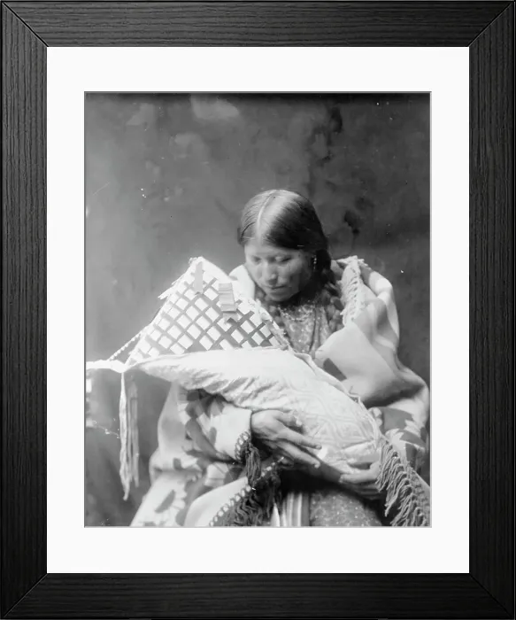 Framed Print : Cheyenne mother and child, c1905. Creator: Edward Sheriff Curtis Framed Print : Cheyenne mother and child, c1905. Creator: Edward Sheriff Curtis