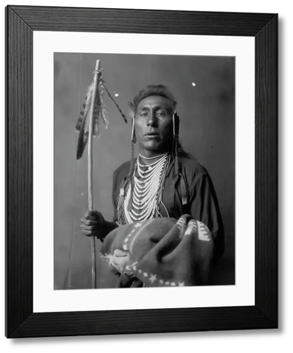 Framed Print : Tries His Knee, c1908. Creator: Edward Sheriff Curtis Framed Print : Tries His Knee, c1908. Creator: Edward Sheriff Curtis