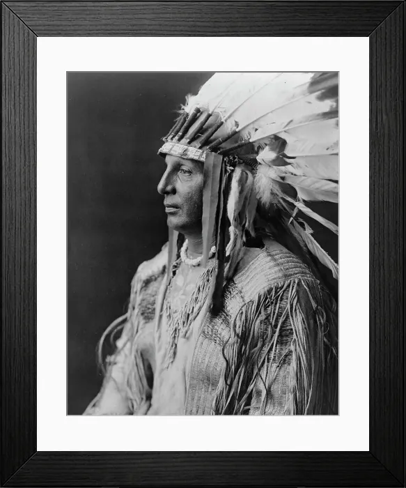 Framed Print : White Shield-Arikara, c1908. Creator: Edward Sheriff Curtis Framed Print : White Shield-Arikara, c1908. Creator: Edward Sheriff Curtis