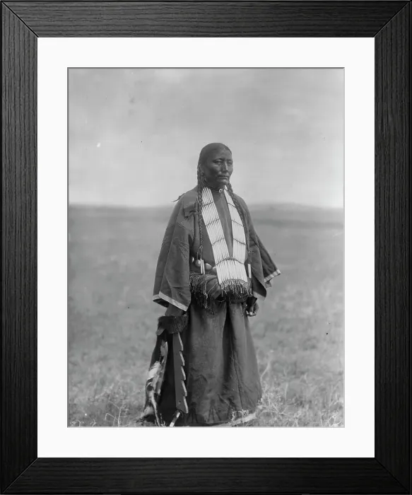 Framed Print : Two Charger Woman, c1907. Creator: Edward Sheriff Curtis Framed Print : Two Charger Woman, c1907. Creator: Edward Sheriff Curtis