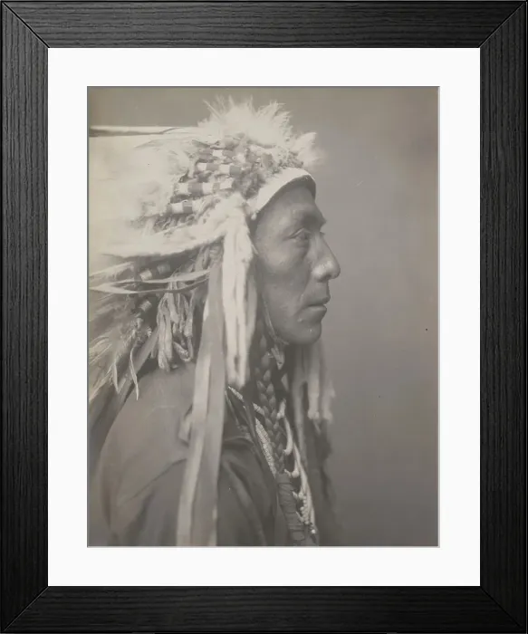 Framed Print : Runs Between, 1908. Creator: Edward Sheriff Curtis Framed Print : Runs Between, 1908. Creator: Edward Sheriff Curtis